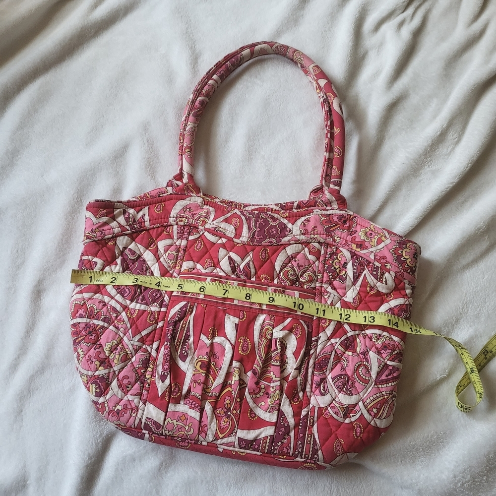 Vera Bradley Sweetheart Shoulder Bag in the Rosy Posies pattern. - Picture 8 of 14